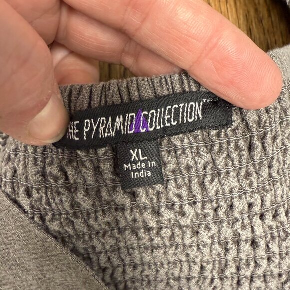 NWOT Women’s PYRAMID COLLECTION Puff Sleeve Jumpsuit Gray | Size XL - Picture 6 of 9